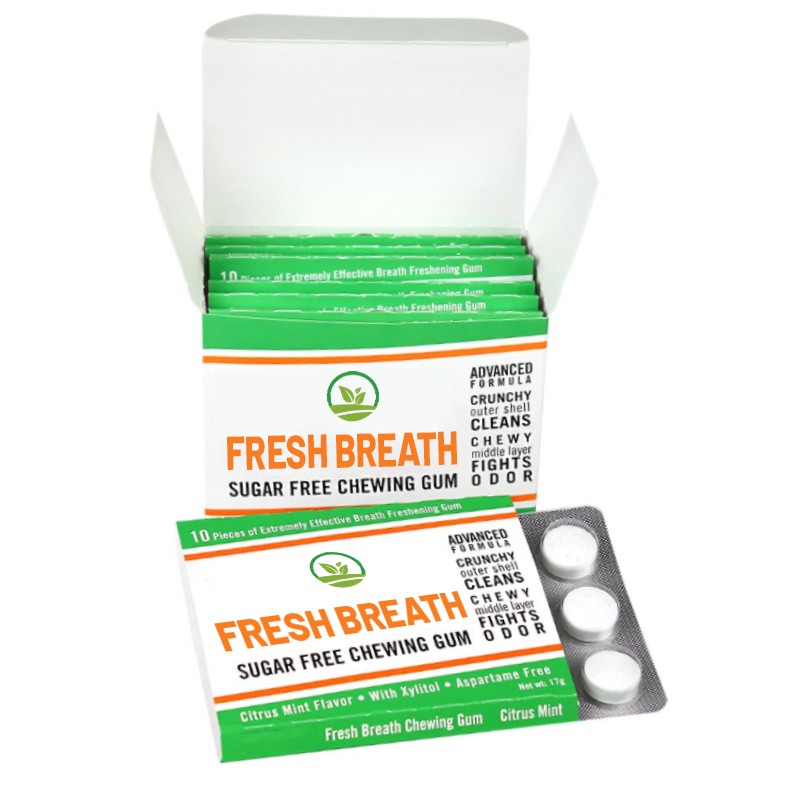 Healthy Gum Hot Selling Sugar-Free Xylitol Chewing Gum Mint Better for Teeth Oral Care OEM Private Label Box Herbal Supplements