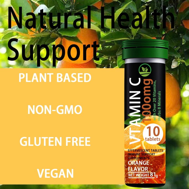 Private Label Vitamin C & Green Tea Extract Fat Burning Drink Effervescent Tablets  | OEM Detox Supplement for Belly Fat