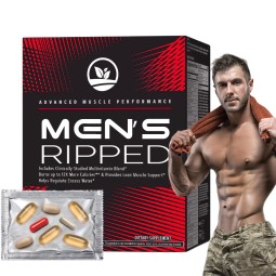 OEM Men's Ripped 4 - in - 1 Muscle Performance & Fat Burn Supplement Pack Wholesale Natural High-quality Male Capsules