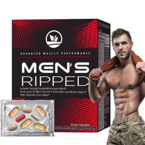OEM Men's Ripped 4 - in - 1 Muscle Performance & Fat Burn Supplement Pack Wholesale Natural High-quality Male Capsules