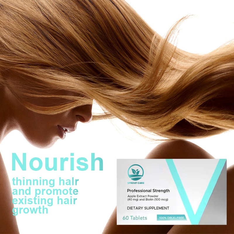 Manufacture Hair Growth Supplement Fast Nourishing Biotin Pills Tablets Improve Promote Hair Thickness Reduce Shedding Dietary