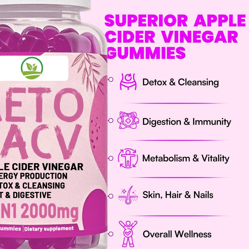 OEM Private Label Products Vegetarian Keto AVC Gummies  Rich in Apple Cider Vinegar Herbal Supplements