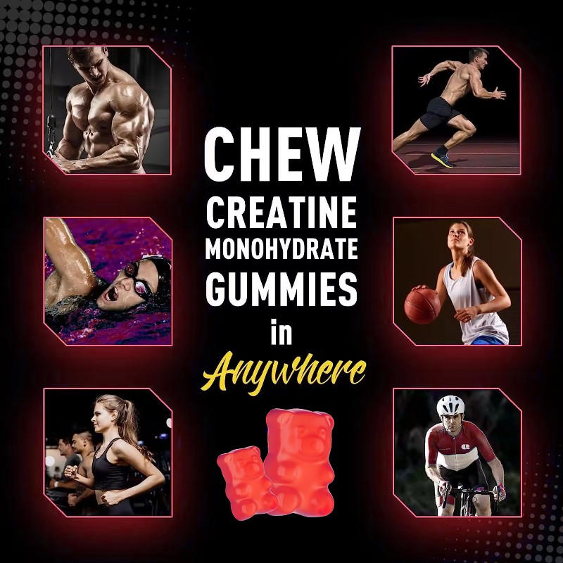 Hot Sale Gummies Creatine Gummies for Muscle Growth and Energy Support for Adult Herbal Supplement