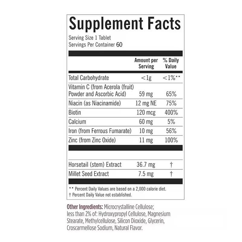 OEM Hair Growth Supplement Tablets with Proprietary Collagen Complex Tablets Biotin Zinc Vitmin C Niacin Supplement for Women