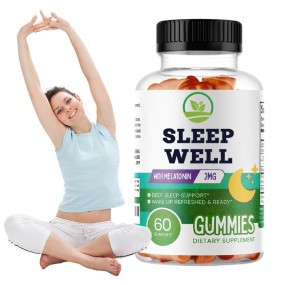 OEM Sleep Well Melatonin Gummies for Deep Sleep Support, Wake up Refreshed  Habit Forming Dietary Supplement