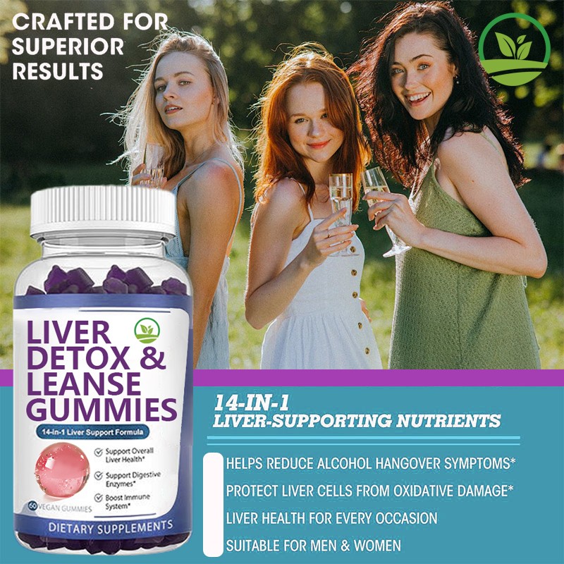 Private Label Liver Detox & Gut Health Support |  Milk Thistle Gummies - Weight Management & Beauty Supplement | Vegan, Non-GMO