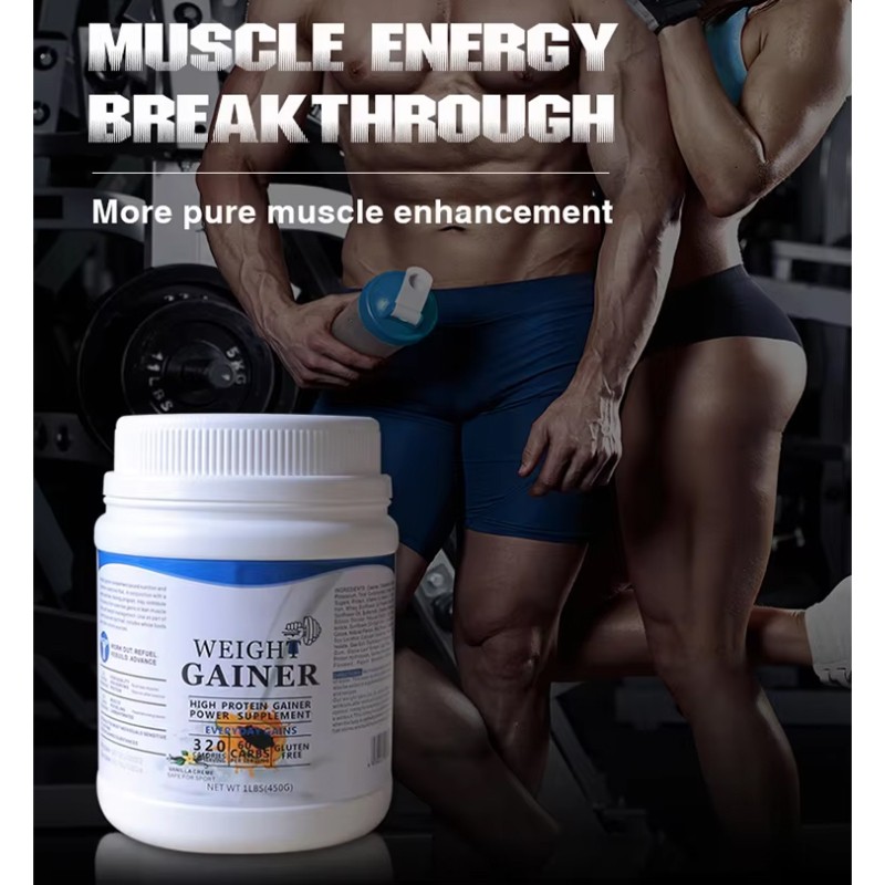 OEM Private Logo Weight Gainer Powder with High Protein Power Supplement for Men Fitness Muscle Energy Herbal Supplement