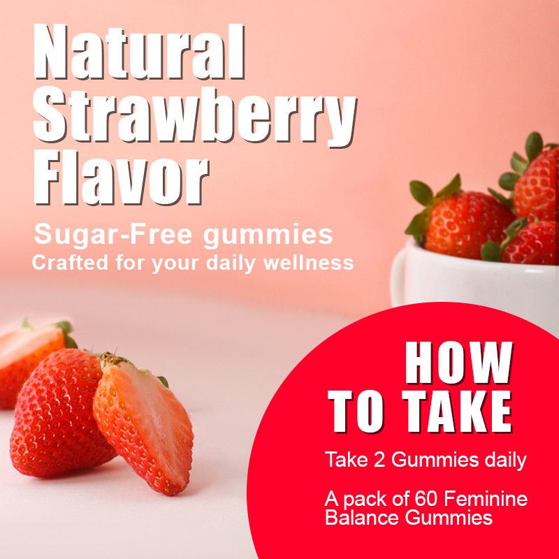 Factory Wholesale Premium Feminine Balance Gummies for Women Gummy Vitamins and Probiotics Balance Enhancing Herbal Supplement