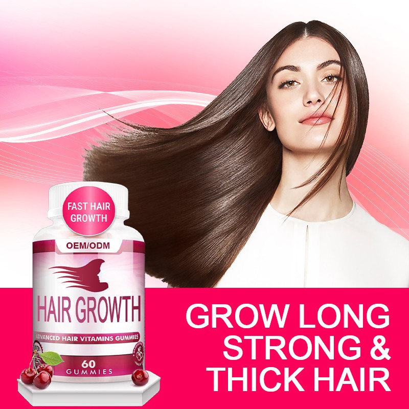 OEM Biotin 3 in 1 Gummies Vitamin Supplement Biotin Collagen Keratin Gummies Herbal Supplements for Hair Skin and Nails