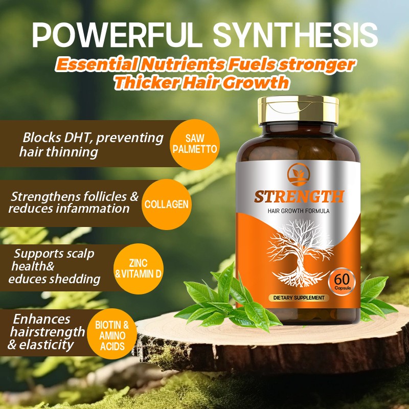 OEM Wholesale Biotin Softgels Capsules Keratin Collagen Vitamin for Thicker Hair Dietary Fiber Product Hair Growth Supplements