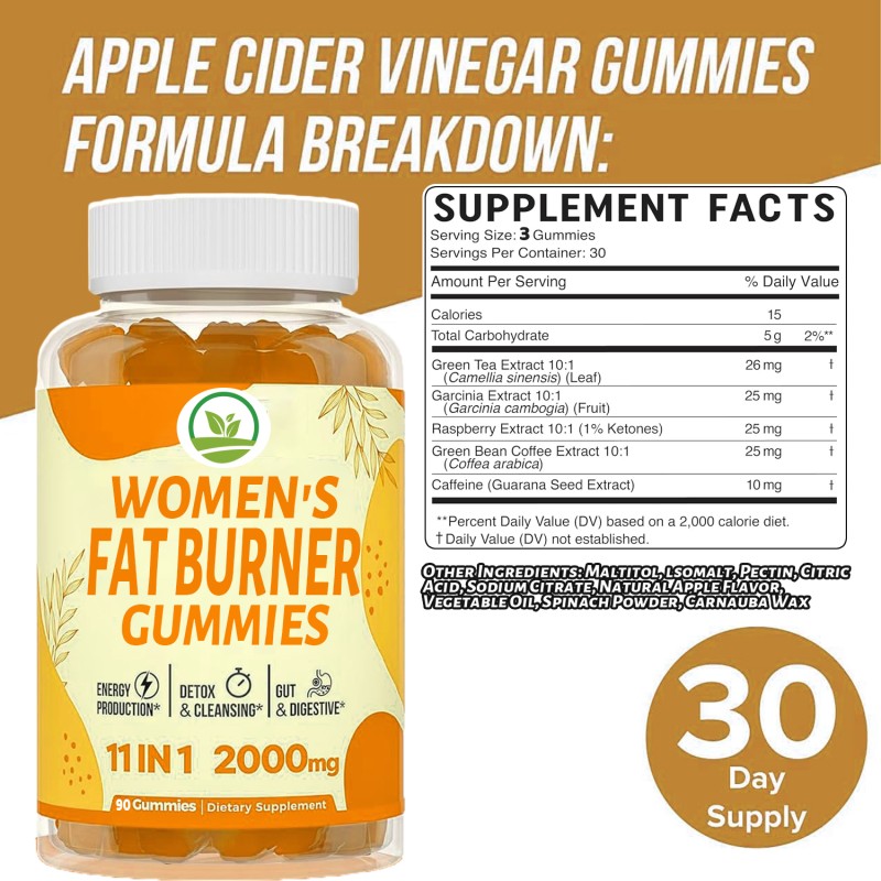 Adult Herbal Supplements for Gut Health Support and Healthy Metabolism Support  Energy Boosting Gummies for Women