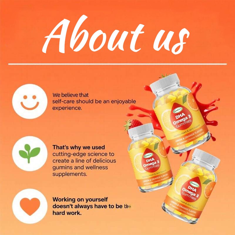 OEM Vegan Dha Kids Vitamins Health Supplement Halal omega 3 6 9 Fish Oil Gummy Candy Brain Joint DHA Omega 3 Gummies for Kids