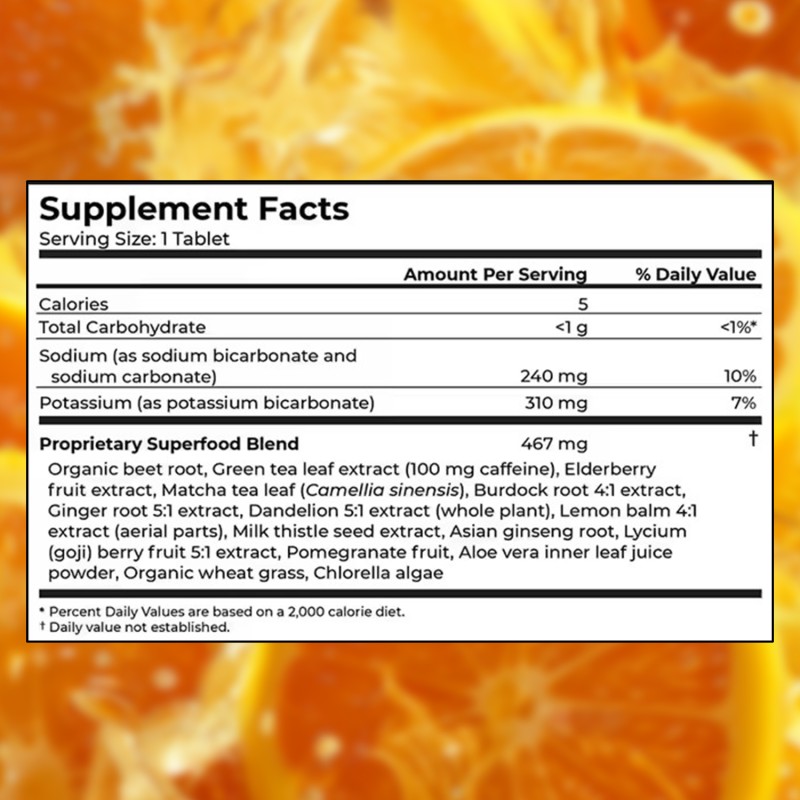 Private Label Vitamin C & Green Tea Extract Fat Burning Drink Effervescent Tablets  | OEM Detox Supplement for Belly Fat