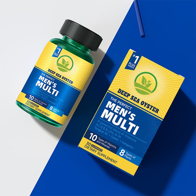 OEM Private Label Vitamin Blend Gummies Minerals Supplement for Men with Energy Booster Function Herbal Supplement