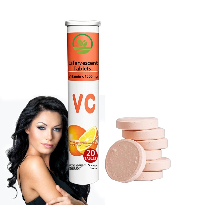 OEM/ODM 1000mg Vitamin C Zinc Immune Support - Organic Orange Multivitamin Effervescent Tablets Herbal Supplement