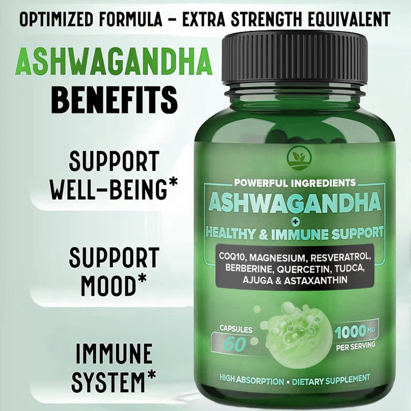 OEM New Arrival Ashwagandha Root Extract Capsules - Natural Anxiety & Sleep Support, Vegan Immune Digestive Support Capsules
