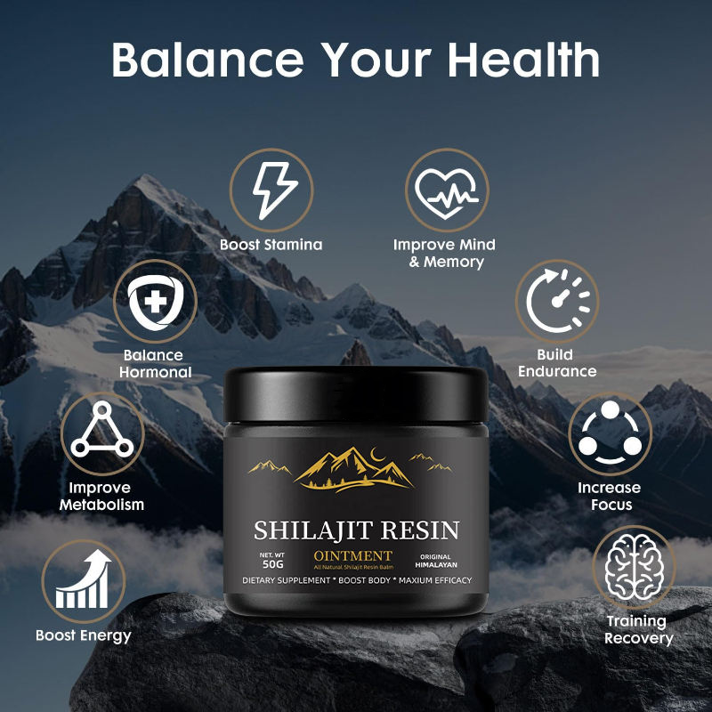 High Quality Organic Shilajit Resin 50g Extract Pure Himalaya Food Supplement for Adults Oral Liquid Dosage 30g
