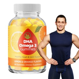 OEM Vegan Dha Kids Vitamins Health Supplement Halal omega 3 6 9 Fish Oil Gummy Candy Brain Joint DHA Omega 3 Gummies for Kids