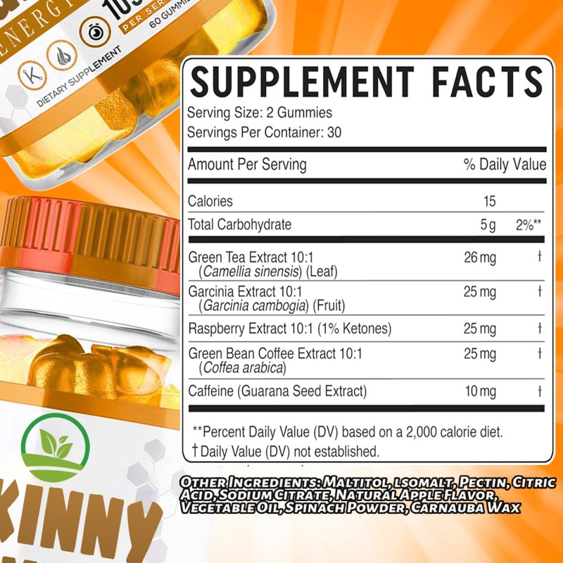 Hot Selling OEM Vegetarian Skinny Keto Gummies Herbal Supplements Rich in Apple Cider Vinegar for Women