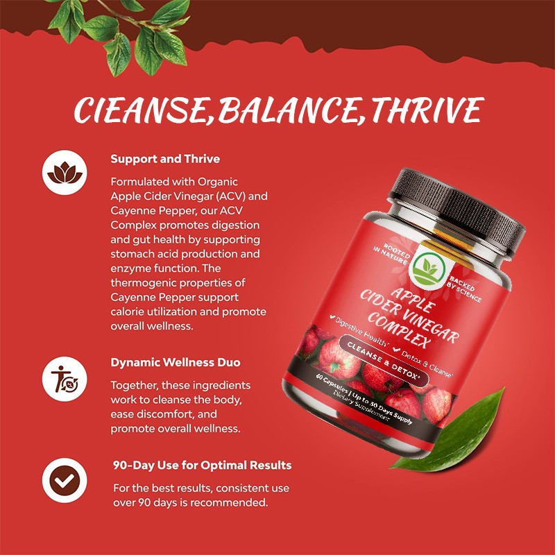 OEM Vegan Fat Burn Slimming Apple Cider Vinegar Extract Supplement Capsules ACV Women Slimming Pills for Gut Health Digestive