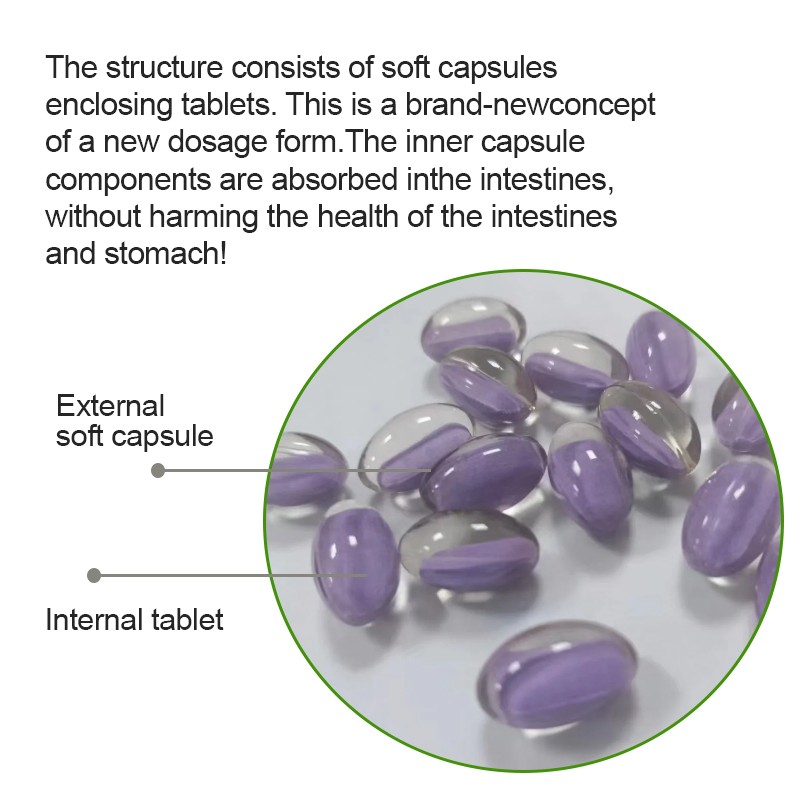 OEM Double Layer Softgel Capsules Collagen Pills Herbal Extract Organic Collagen Capsules Skin Care Diet Supplement Vitamins