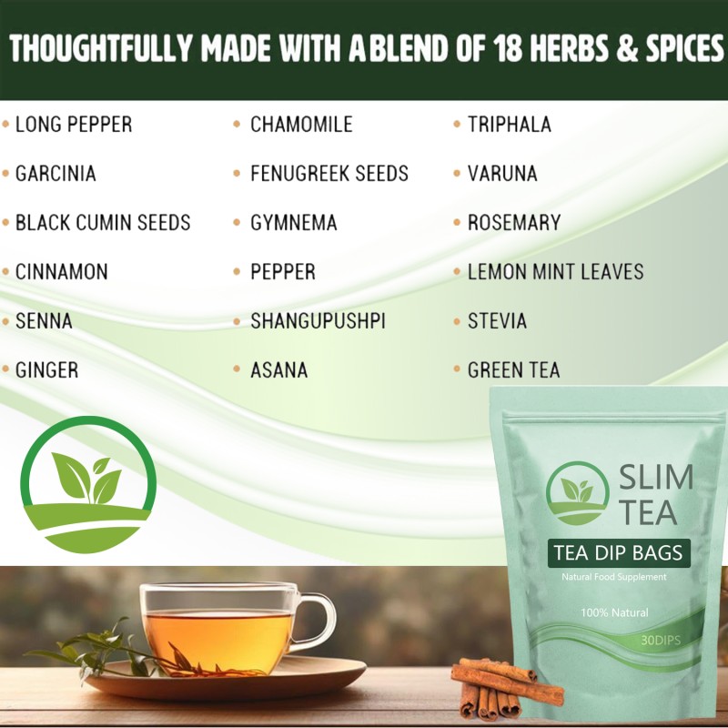 OEM Slimming Green Tea Bags Mix - Light Feeling & Stomach Comfort Gentle Cleanse & Energy Support