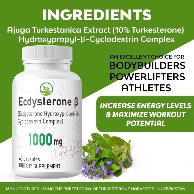 OEM Manufactory Ecdysterone Beta Capsules for Body Builders  Workout Vegan Capsules for Adult Fitness Herbal Supplement
