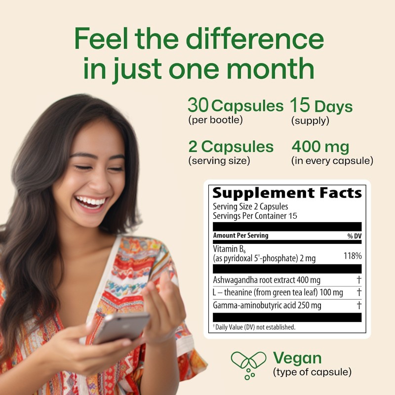 New Arrival Ashwagandha Root Extract Capsules - Natural Anxiety & Sleep Support, Vegan