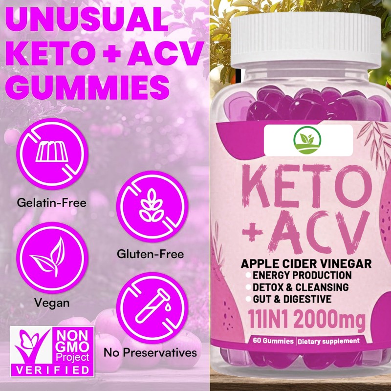 OEM Private Label Products Vegetarian Keto AVC Gummies  Rich in Apple Cider Vinegar Herbal Supplements