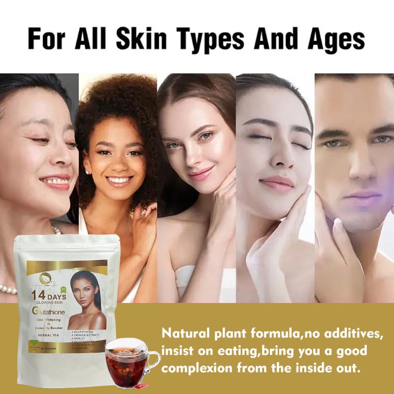 Private Manufacture Natural Tea Bags Glutathione for Skin Whitening Skin Brightening and Metabolism for Adult Herbal Supplement