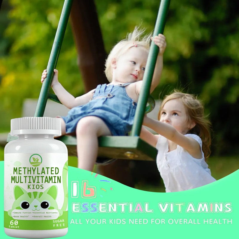 Private Label Custom Vegan Multivitamin Dietary Fiber Enhance Immunity Pectin Vitamin C Tablets for Kids