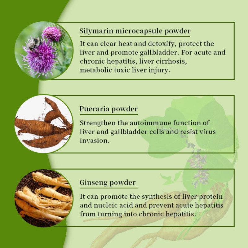 OEM Manufacturer Silymarin Pueraria Liver Health Tablets Natural Liver Detox Tablets with Silymarin and Pueraria