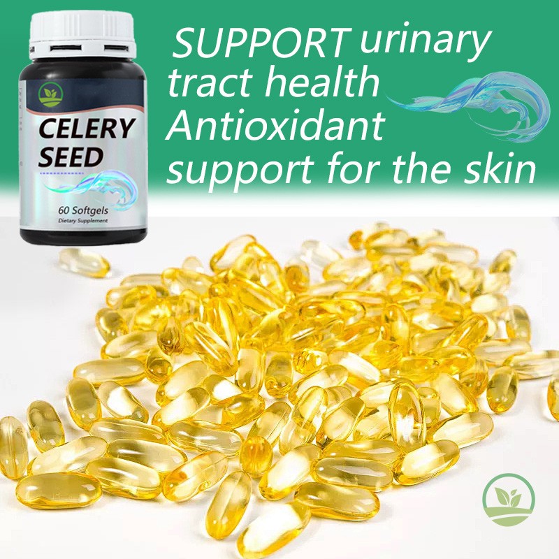 OEM Factory Supply Vegan Celery Seed Softgels Capsules - Urinary Tract Health & Antioxidant Support Supplements