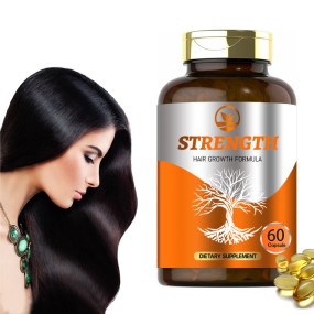 OEM Wholesale Biotin Softgels Capsules Keratin Collagen Vitamin for Thicker Hair Dietary Fiber Product Hair Growth Supplements