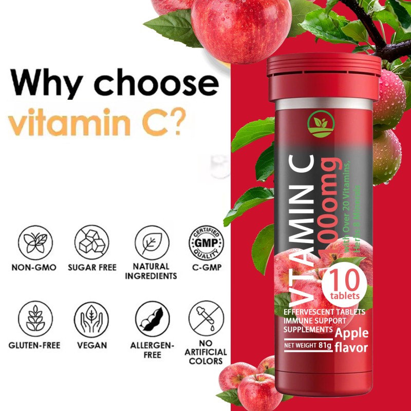 OEM Natural Fat Metabolizer Tablets | Vitamin C Detox & Slimming Support | Effervescent Drink for Women/Men