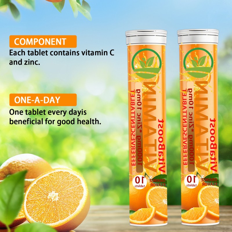 OEM Vitamin C Slimming Effervescent Tablets | Natural Detox & Energy Boost | Weight Management Supplement | Lemon Flavor
