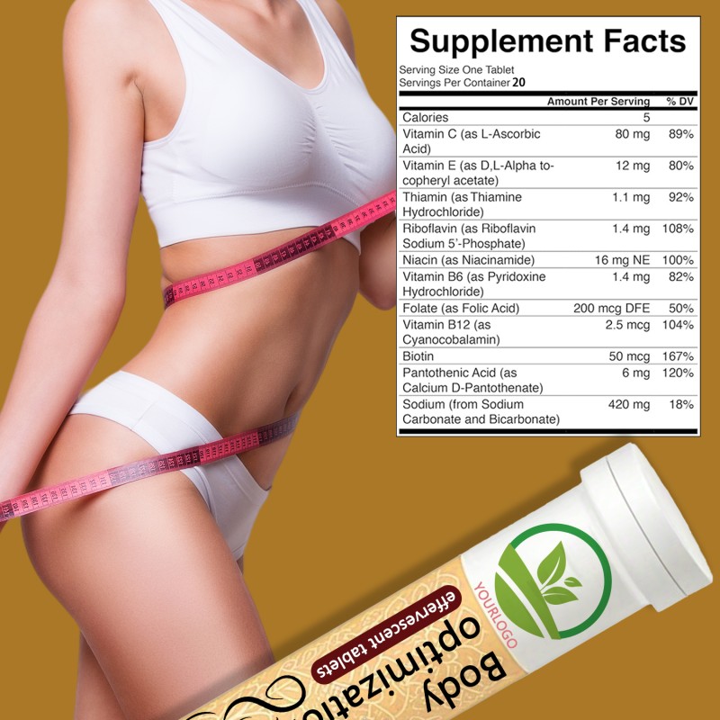 Metabolism Booster Slimming Tablets Wholesale Bulk Effervescent Vitamin C Tablets White Label Detox Slimming Supplements