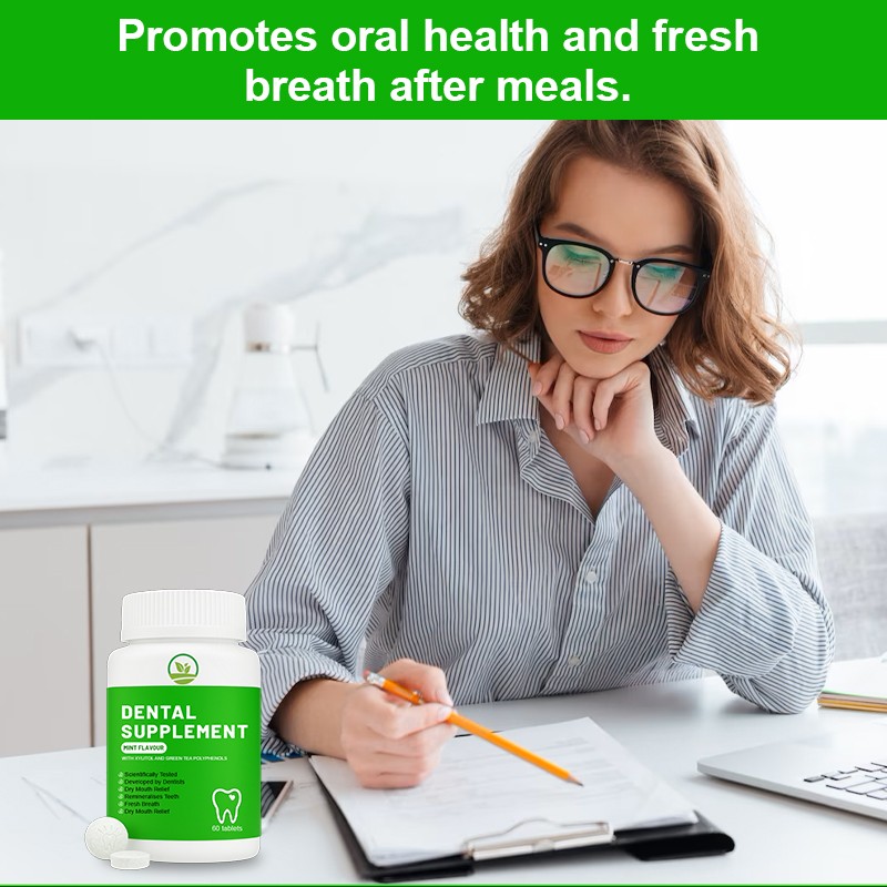 Manufacturer Personal Brand Dental Supplement Mint Tablets - Relieve Dry Mouth & Remineralize Teeth Mint Flavor Dental Tablets