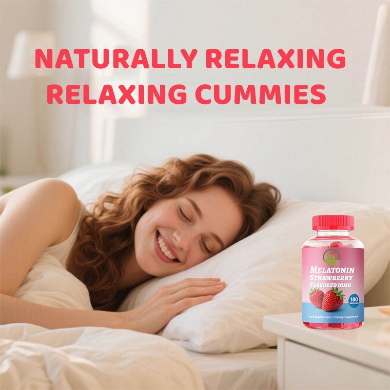 OEM Vegan Melatonin Sleep Gummies Supplement Sugar Free L-theanine Natural Sleep Aid Supplement Vitamin Gummies Improved Sleep