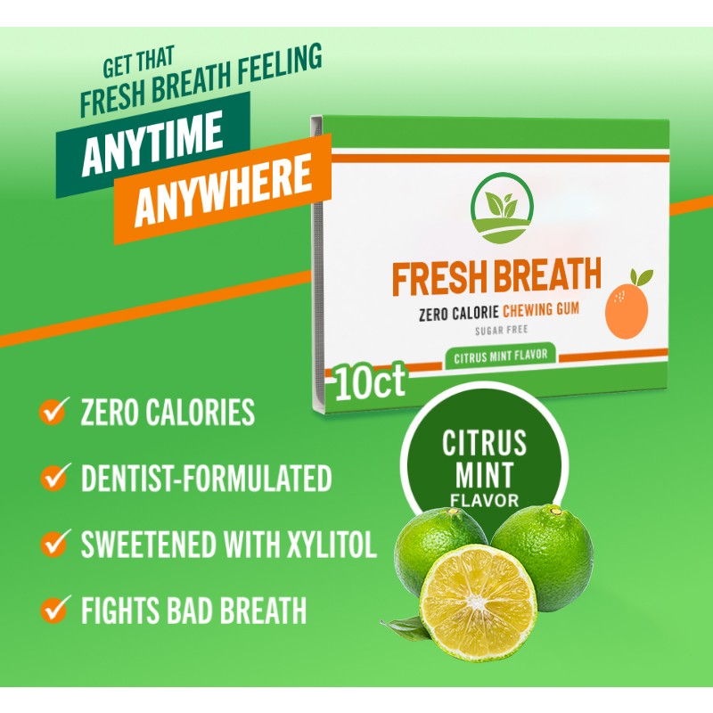 Healthy Gum Hot Selling Sugar-Free Xylitol Chewing Gum Mint Better for Teeth Oral Care OEM Private Label Box Herbal Supplements