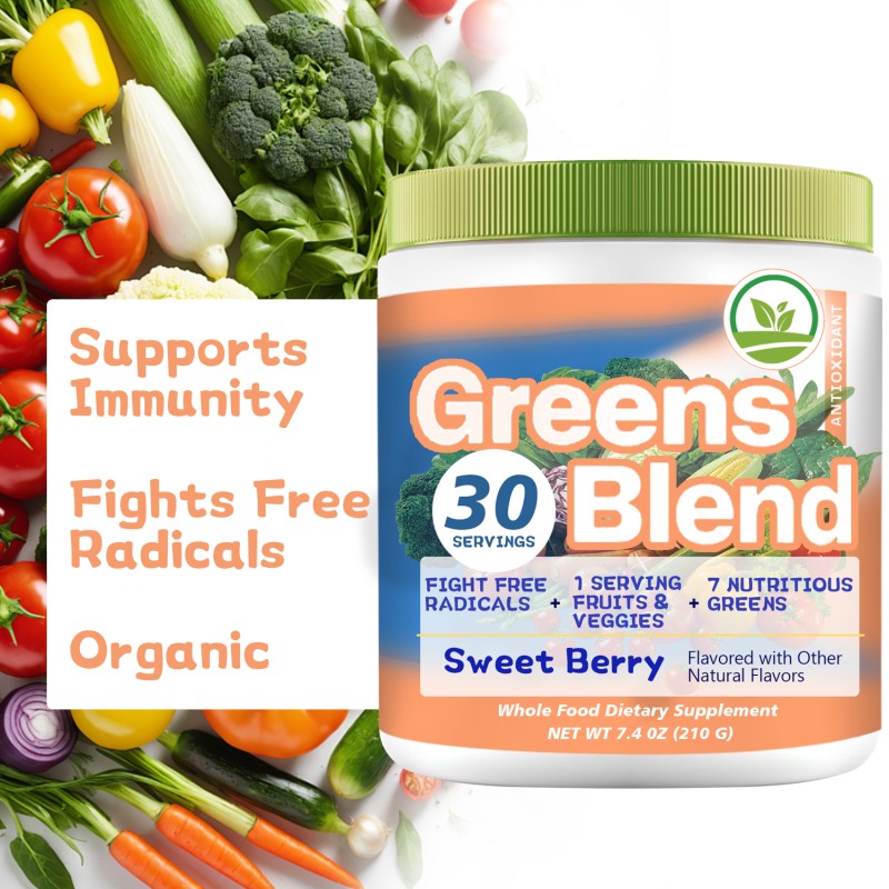 Private Label Vegan Pure Mixed Vegetable Powder Herb Extract Blend Super Greens Blend Organic Powder Energy Drink Powder