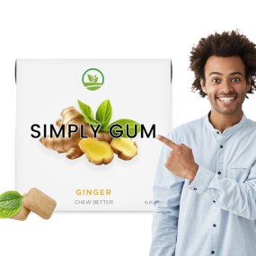 OEM /ODM Private Label Simply Gum Rich in Ginger-Mint Organic Rice Flour |15 Pieces for Adult