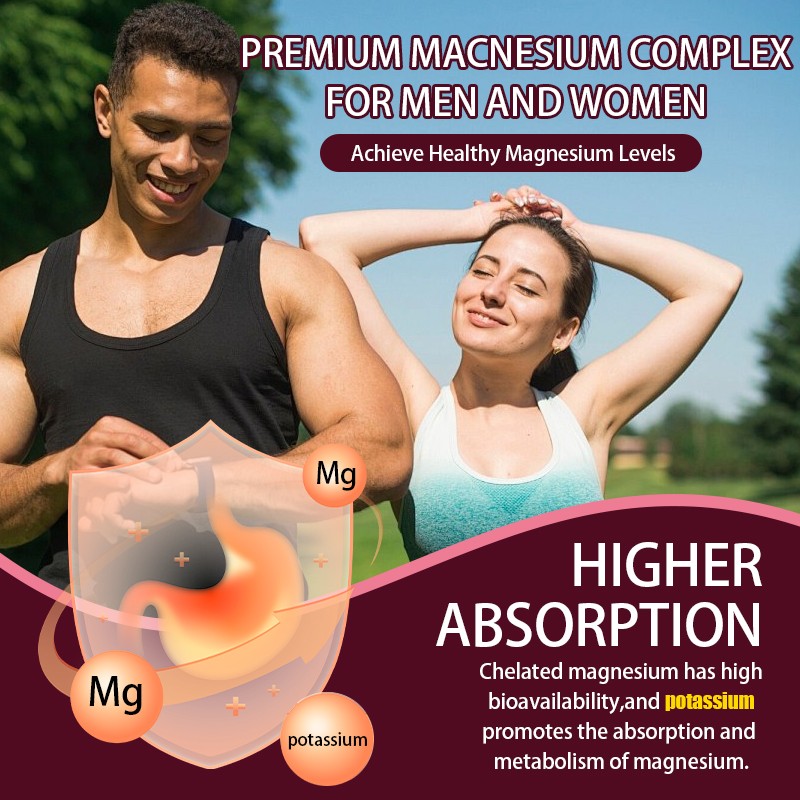 OEM Vegan Pure High Absorption Herbal Magnesium Complex Extract Powder Vitamin B6 L - Theanine Powder Herbal Supplements