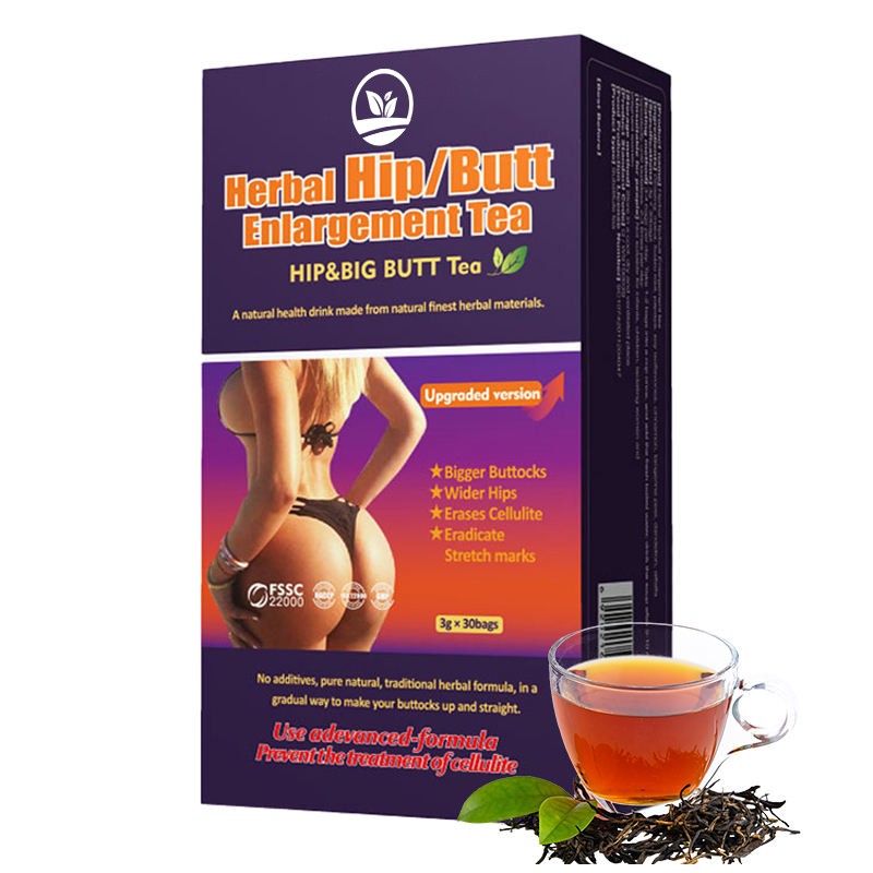 OEM Women Hip and Big Butt Enhancement Tea Bag Buttock Firming Butt Tea Maca Root Herbal Supplement