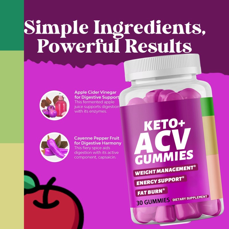 OEM Hot Selling Keto Gummies Rich in Apple Cider Vinegar for Weight Management Belly Fat Burning Dietary Supplements