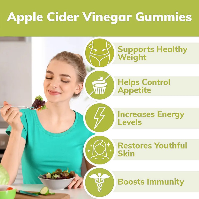 OEM Tasty Apple Cider Vinegar Gummies Slimming Vitamins Healthcare Supplement Weight Management & Digestion Support