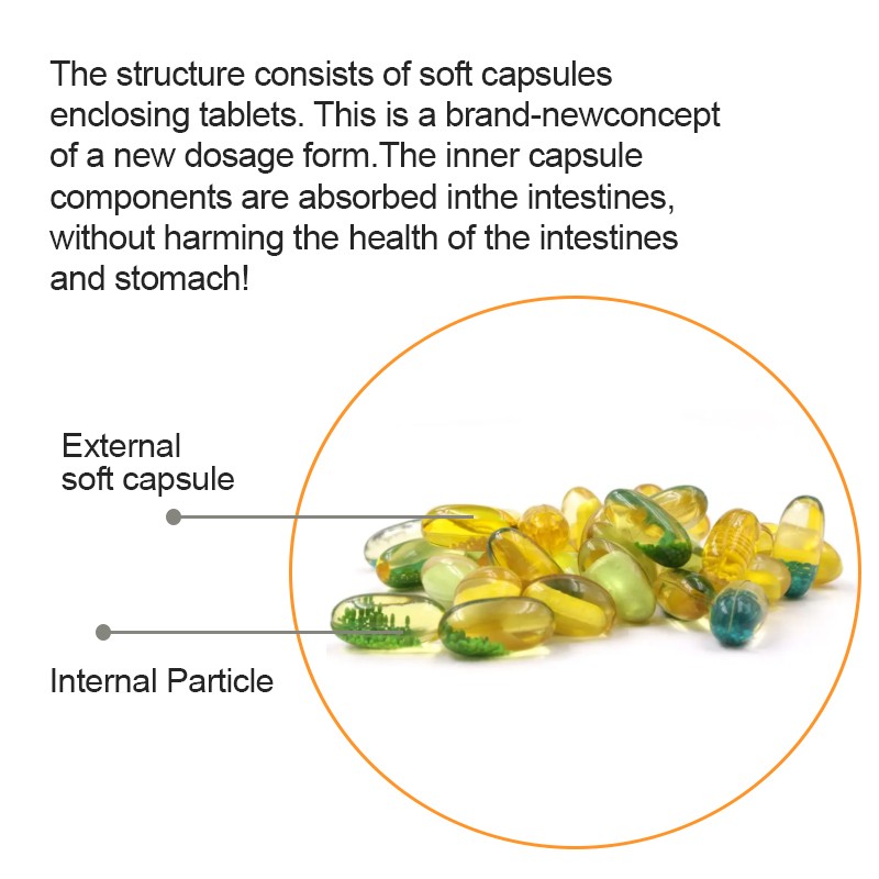 OEM Double Layer Soft Capsule Collagen Pills Organic Collagen Capsules Skin Care Diet Supplement Softgel Capsules Vitamin Gels