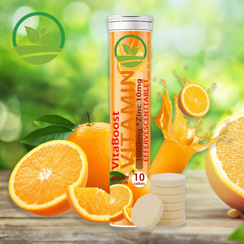 OEM Vitamin C Slimming Effervescent Tablets | Natural Detox & Energy Boost | Weight Management Supplement | Lemon Flavor