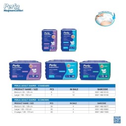 Adult Diapers Manufacturer - PERLA Large Disposable Economic Pack 30 Pcs