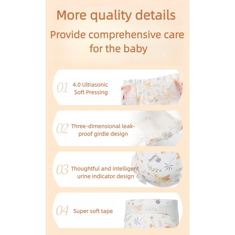 Baby Diapers Manufacturer - Super Thin Disposable Pants Soft Skin-Friendly Breathability